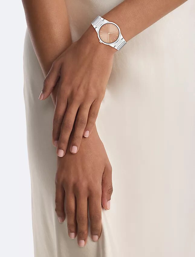 Minimalistyczny zegarek z zintegrowaną bransoletą ogniwową 32 mm Minimalistyczny zegarek z zintegrowaną bransoletą ogniwową 32 mm