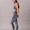 Nowoczesne legginsy z nadrukiem sportowym, z wysokim stanem i długością 7/8 Nowoczesne legginsy z nadrukiem sportowym, z wysokim stanem i długością 7/8