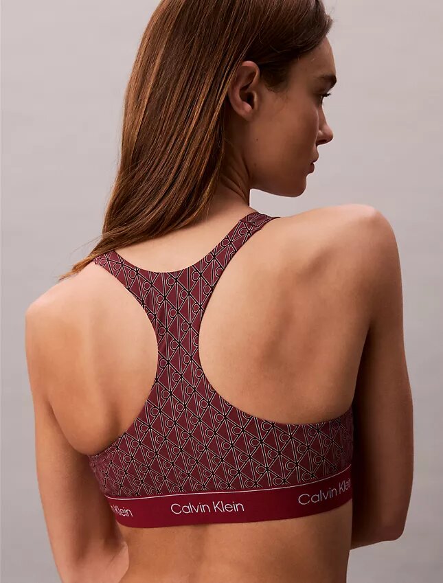 Nowoczesny top bikini z trójkątnymi miseczkami i logo na plecach Nowoczesny top bikini z trójkątnymi miseczkami i logo na plecach