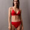 Nowoczesny trójkątny top do bikini z logo Nowoczesny trójkątny top do bikini z logo