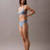Nowoczesny trójkątny top do bikini z logo Nowoczesny trójkątny top do bikini z logo