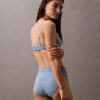 Nowoczesny trójkątny top do bikini z logo Nowoczesny trójkątny top do bikini z logo