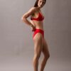 Nowoczesny trójkątny top do bikini z logo Nowoczesny trójkątny top do bikini z logo