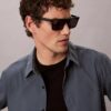 Okulary przeciwsłoneczne z cienkiej acetatu o zmodyfikowanym prostokątnym kształcie Okulary przeciwsłoneczne z cienkiej acetatu o zmodyfikowanym prostokątnym kształcie