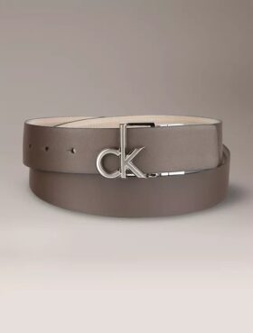 Pasek dwustronny z plakietką z logo Monogram