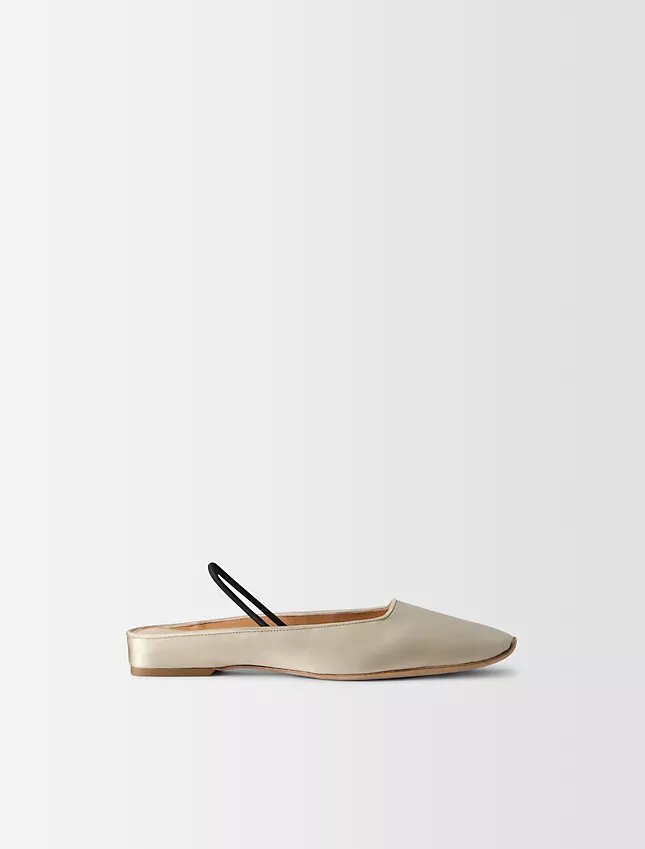 Płaskie buty z satyny jedwabnej Lana Płaskie buty z satyny jedwabnej Lana