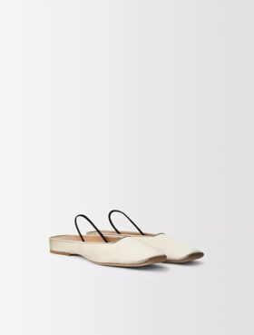 Płaskie buty z satyny jedwabnej Lana