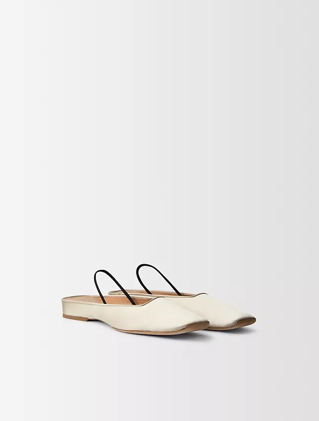 Płaskie buty z satyny jedwabnej Lana Płaskie buty z satyny jedwabnej Lana