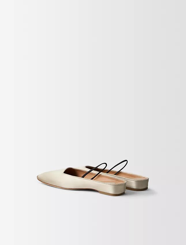 Płaskie buty z satyny jedwabnej Lana Płaskie buty z satyny jedwabnej Lana