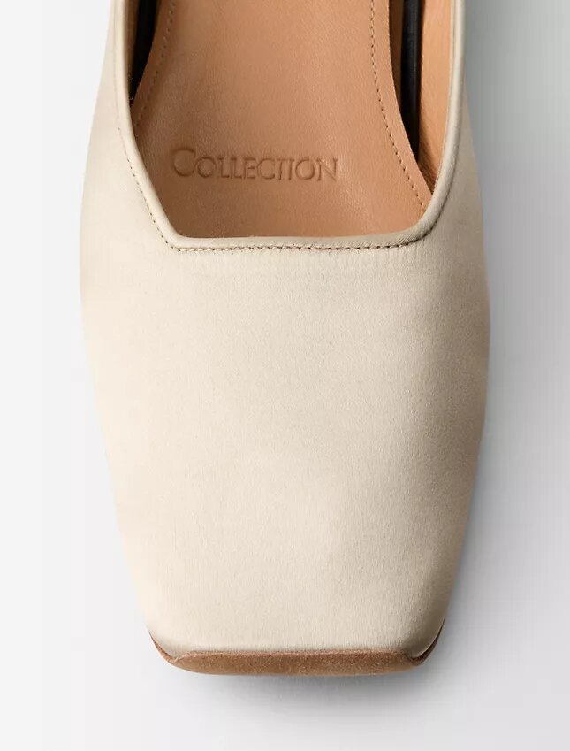 Płaskie buty z satyny jedwabnej Lana Płaskie buty z satyny jedwabnej Lana