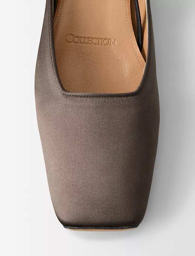 Płaskie buty z satyny jedwabnej Lana Płaskie buty z satyny jedwabnej Lana