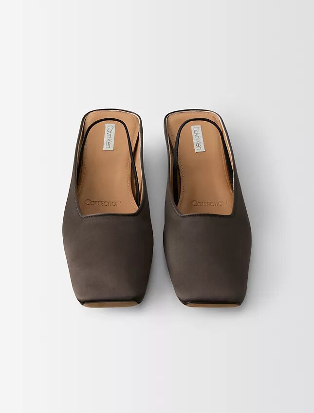 Płaskie buty z satyny jedwabnej Lana Płaskie buty z satyny jedwabnej Lana