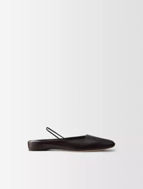Płaskie buty z skóry Lana