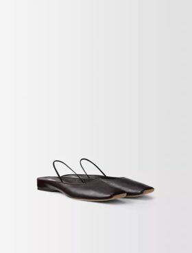 Płaskie buty z skóry Lana