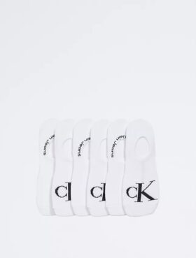 Płaskie skarpetki z monogramem, 6 sztuk