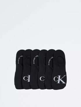 Płaskie skarpetki z monogramem, 6 sztuk
