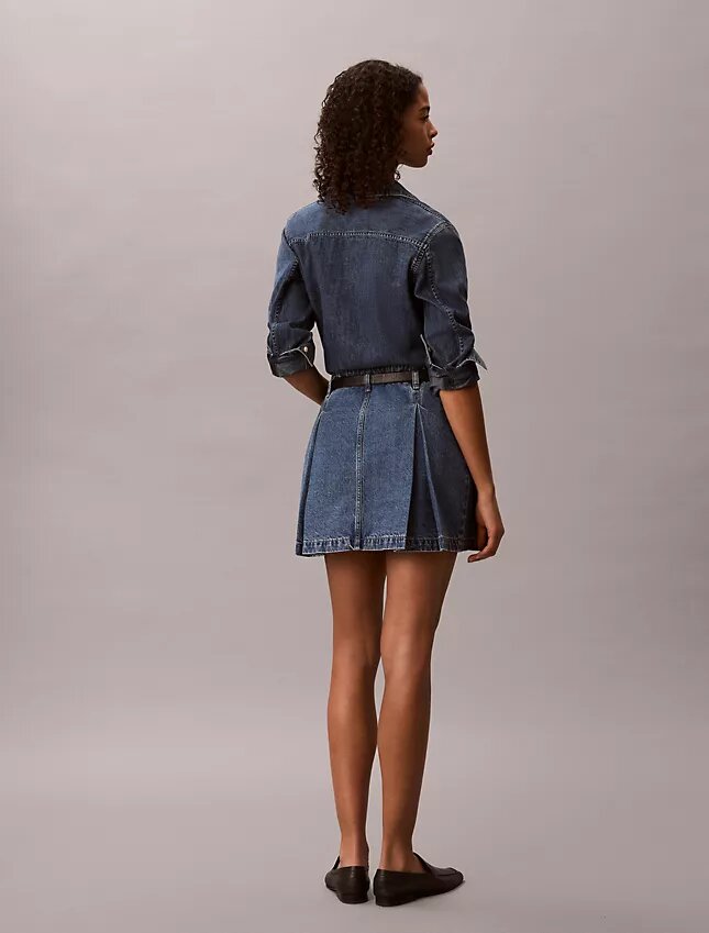 Plisowana mini spódniczka Denim Plisowana mini spódniczka Denim
