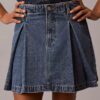 Plisowana mini spódniczka Denim Plisowana mini spódniczka Denim