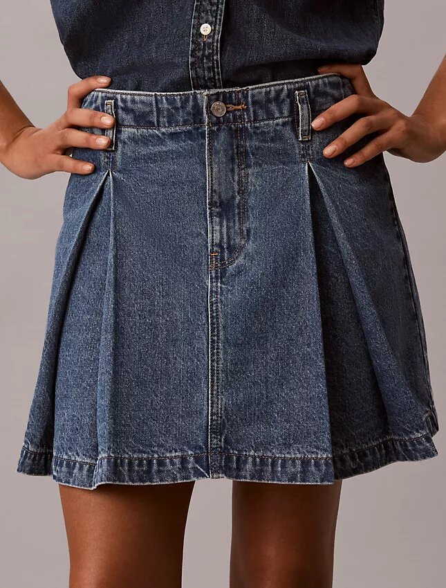 Plisowana mini spódniczka Denim Plisowana mini spódniczka Denim