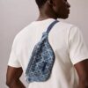 Saszetka biodrowa Denim z nadrukiem logo na całej powierzchni Saszetka biodrowa Denim z nadrukiem logo na całej powierzchni