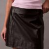 Skórzana mini spódniczka
