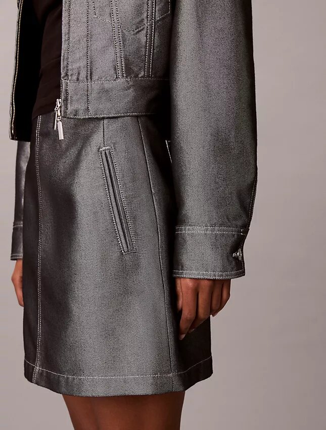 Spódnica Denim z połyskiem o kroju litery A Spódnica Denim z połyskiem o kroju litery A