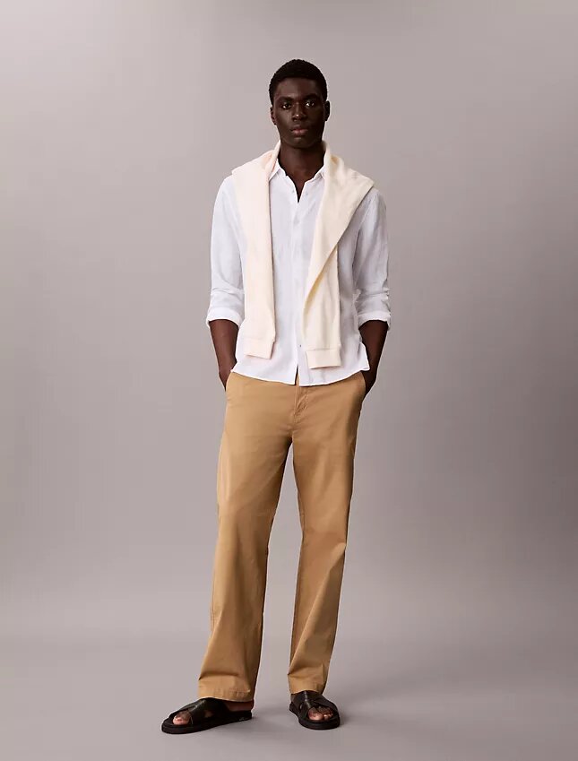 Spodnie chino z bawełny Cotton Stretch 90S o prostym kroju Spodnie chino z bawełny Cotton Stretch 90S o prostym kroju