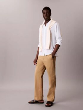 Spodnie chino z bawełny Cotton Stretch 90S o prostym kroju