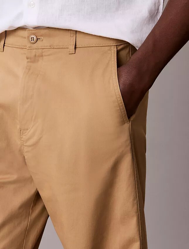 Spodnie chino z bawełny Cotton Stretch 90S o prostym kroju Spodnie chino z bawełny Cotton Stretch 90S o prostym kroju
