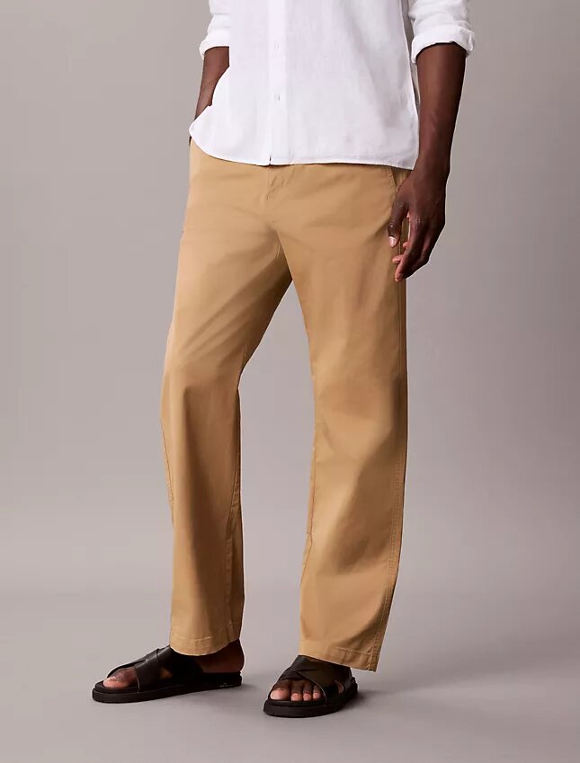 Spodnie chino z bawełny Cotton Stretch 90S o prostym kroju Spodnie chino z bawełny Cotton Stretch 90S o prostym kroju