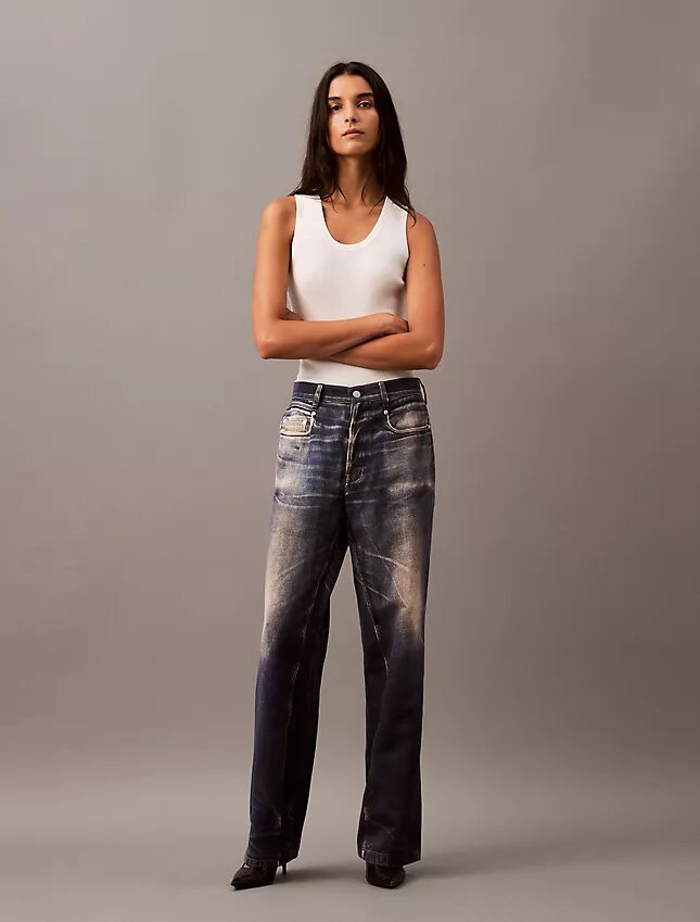 Spodnie Denim z nadrukiem w stylu dżinsowym Spodnie Denim z nadrukiem w stylu dżinsowym