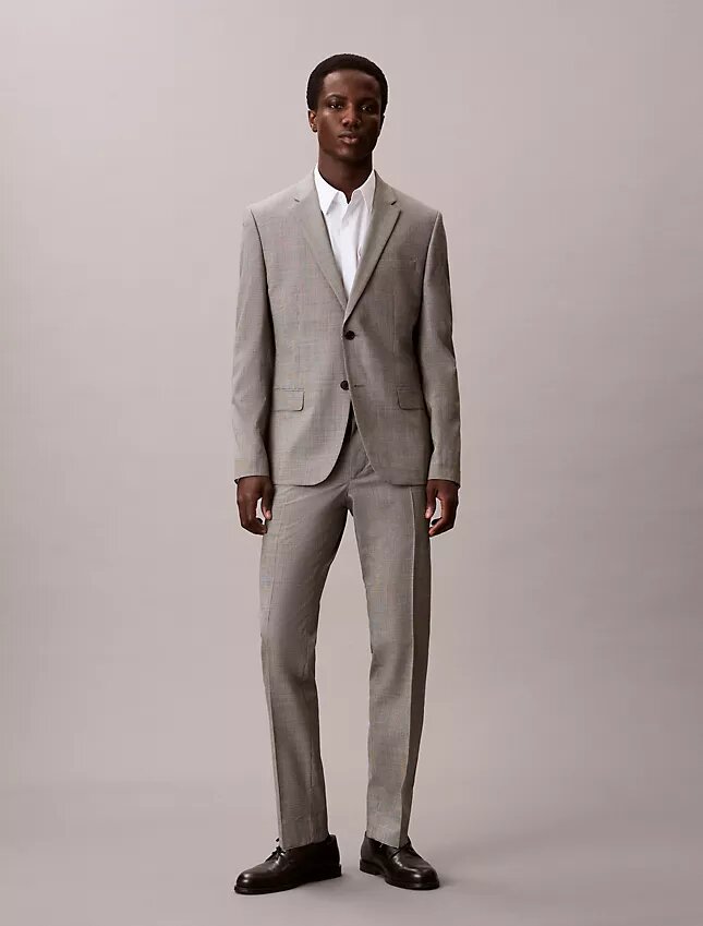 Spodnie slim fit w pepitkę Spodnie slim fit w pepitkę