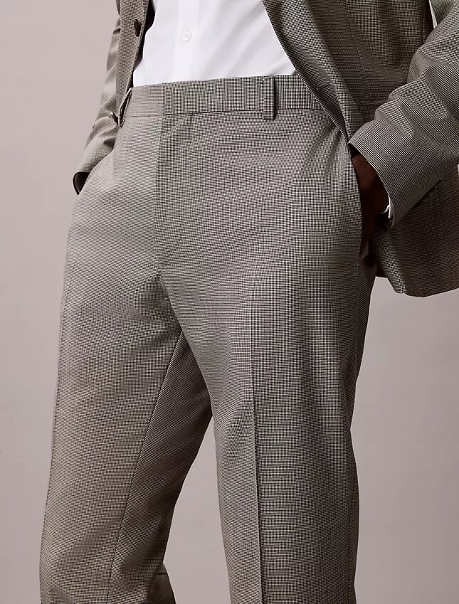 Spodnie slim fit w pepitkę Spodnie slim fit w pepitkę