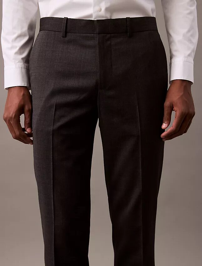 Spodnie slim fit z mieszanki wełny Spodnie slim fit z mieszanki wełny