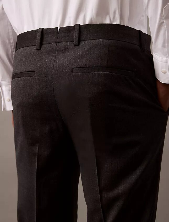 Spodnie slim fit z mieszanki wełny Spodnie slim fit z mieszanki wełny