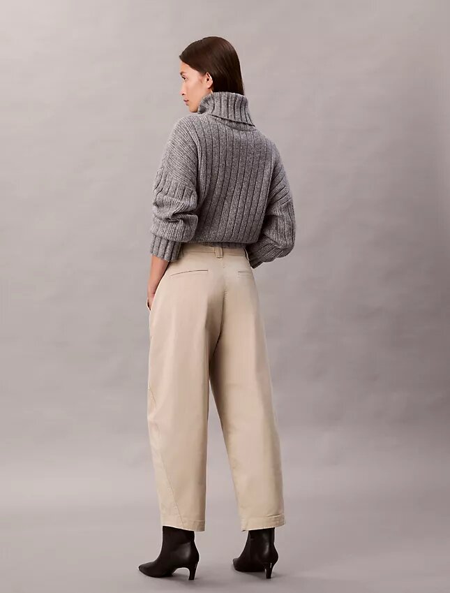 Spodnie z bawełnianego twillu Cotton Stretch z elastycznym pasem Spodnie z bawełnianego twillu Cotton Stretch z elastycznym pasem