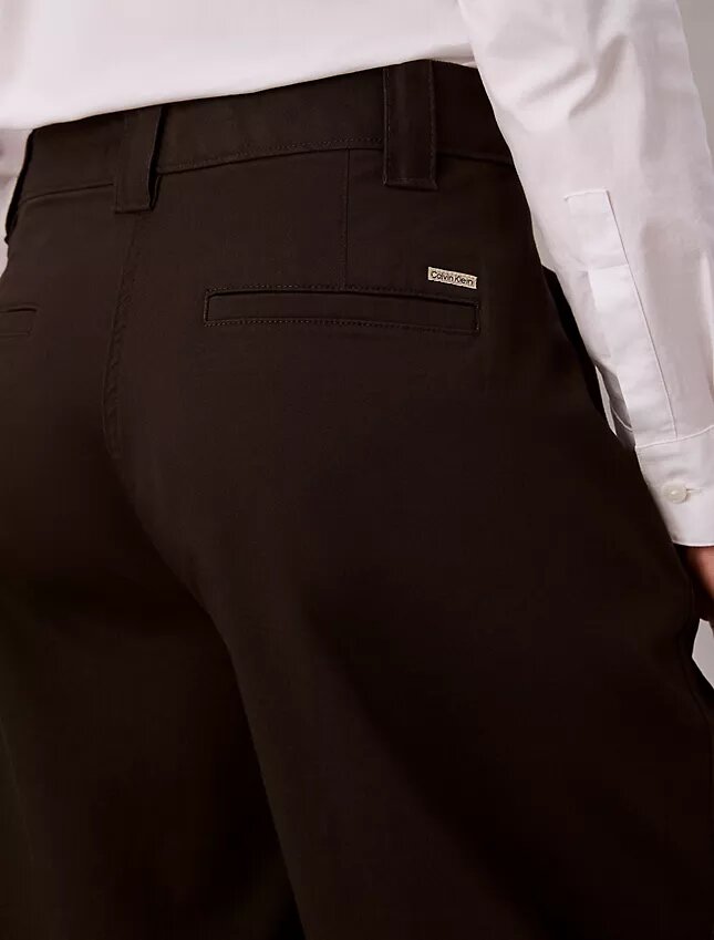 Spodnie z bawełnianego twillu Cotton Stretch z elastycznym pasem Spodnie z bawełnianego twillu Cotton Stretch z elastycznym pasem