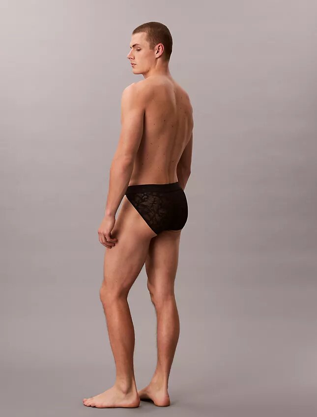 Sportowe slipy z koronki z mikrofibry Sportowe slipy z koronki z mikrofibry