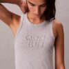 Sukienka bez rękawów z logo Calvin Klein Sukienka bez rękawów z logo Calvin Klein