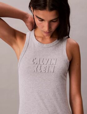Sukienka bez rękawów z logo Calvin Klein Sukienka bez rękawów z logo Calvin Klein