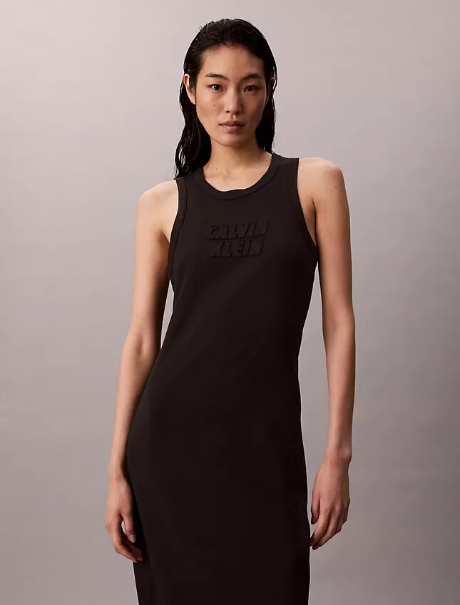 Sukienka bez rękawów z logo Calvin Klein Sukienka bez rękawów z logo Calvin Klein