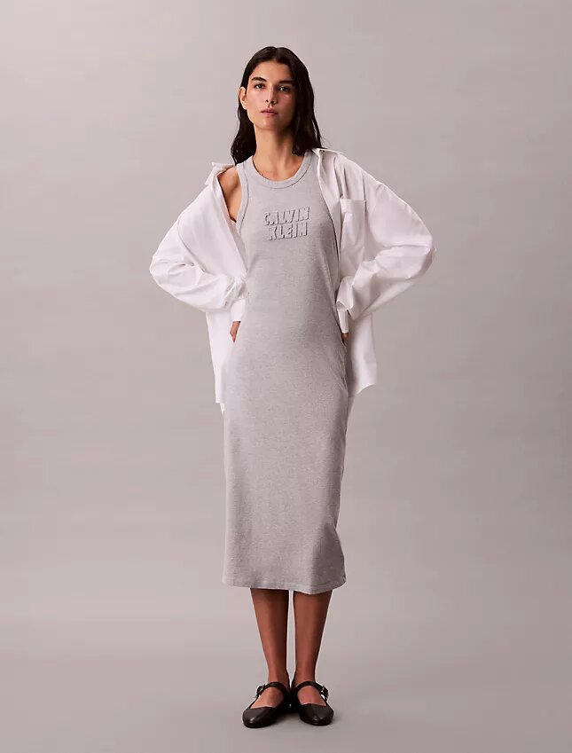 Sukienka bez rękawów z logo Calvin Klein Sukienka bez rękawów z logo Calvin Klein