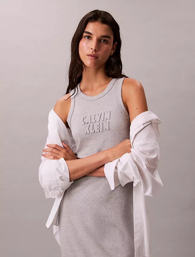 Sukienka bez rękawów z logo Calvin Klein Sukienka bez rękawów z logo Calvin Klein