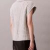 Sweter bez rękawów z prążkowanym wykończeniem Sweter bez rękawów z prążkowanym wykończeniem