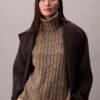 Sweter bez rękawów z prążkowanym wykończeniem Sweter bez rękawów z prążkowanym wykończeniem