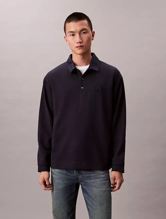 Sweter o luźnym kroju z emblematycznym logo Sweter o luźnym kroju z emblematycznym logo