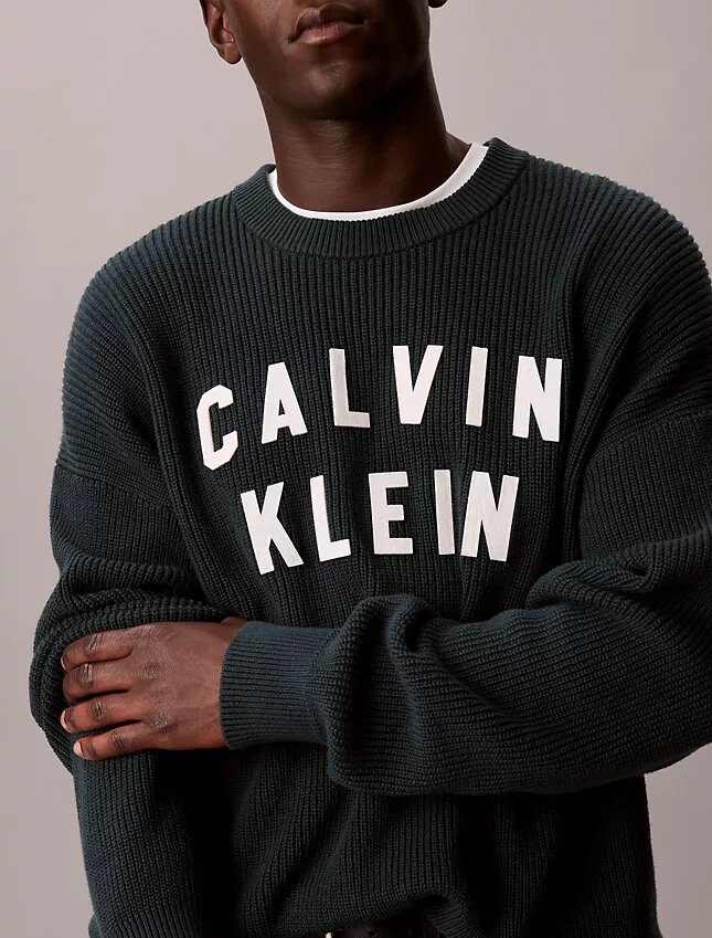 Sweter o luźnym kroju z nadrukiem logo Varsity Sweter o luźnym kroju z nadrukiem logo Varsity