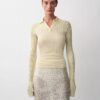 Sweter polo Amber z prążkowanym wzorem Sweter polo Amber z prążkowanym wzorem