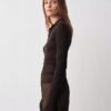 Sweter polo Amber z prążkowanym wzorem Sweter polo Amber z prążkowanym wzorem