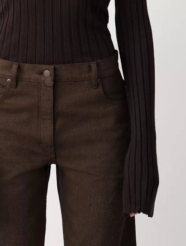 Sweter polo Amber z prążkowanym wzorem Sweter polo Amber z prążkowanym wzorem